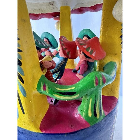 Gerardo Ortega Signed Carousel Vintage Mexican Folk Art Pottery - Picture 10 of 16